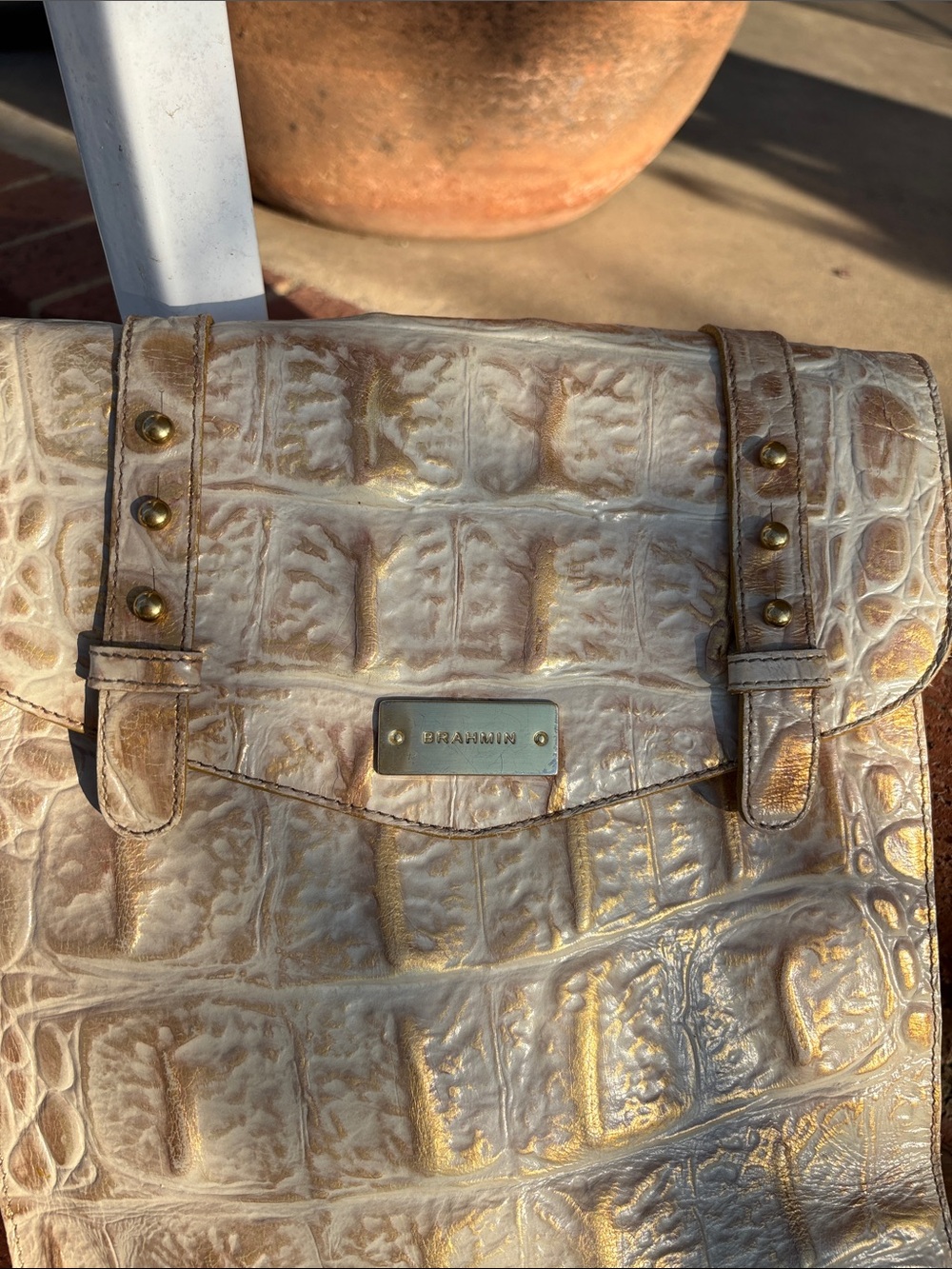 Brahmin Backpack 11 x. 9.5 x 3 - Picture 3 of 16